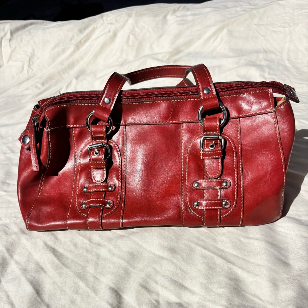 Y2K Red Leather Bag